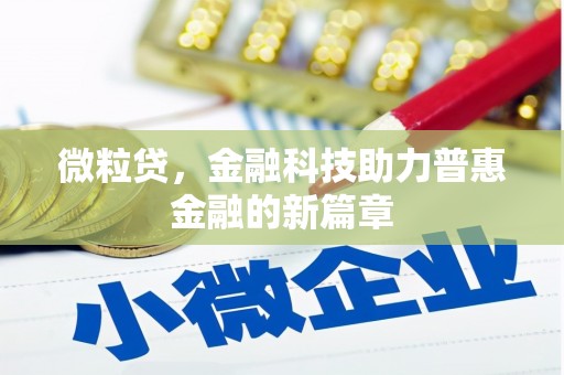 洛扎微粒贷，金融科技助力普惠金融的新篇章