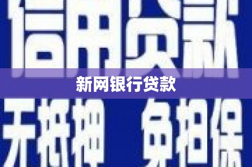 徽州新网银行贷款
