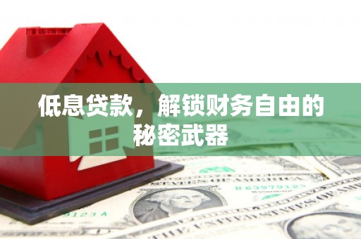 大溪低息贷款，解锁财务自由的秘密武器