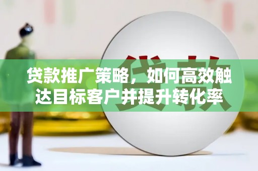 芦洲贷款推广策略，如何高效触达目标客户并提升转化率