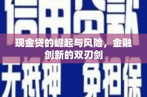 江海现金贷的崛起与风险，金融创新的双刃剑