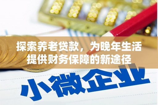 仁寿探索养老贷款，为晚年生活提供财务保障的新途径