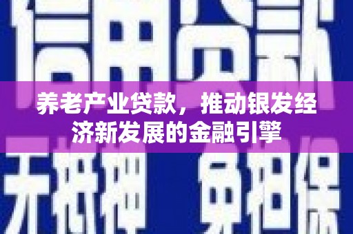 麦寮养老产业贷款，推动银发经济新发展的金融引擎