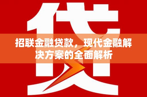 灵石招联金融贷款，现代金融解决方案的全面解析