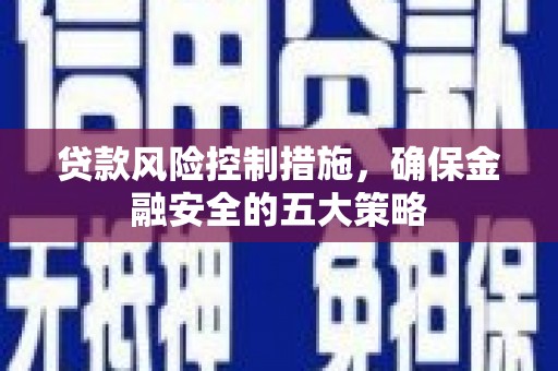 乌来贷款风险控制措施，确保金融安全的五大策略