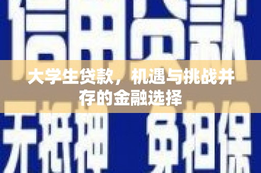 花坛大学生贷款，机遇与挑战并存的金融选择