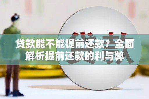 蚌埠贷款能不能提前还款？全面解析提前还款的利与弊