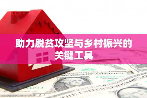 曹妃甸助力脱贫攻坚与乡村振兴的关键工具